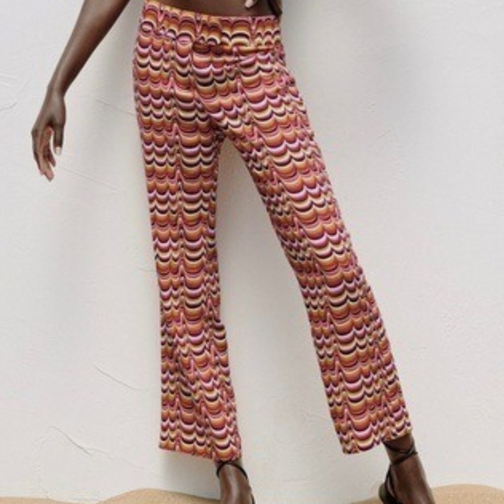Zara Stylish Multicolor Patterned Women's Pants size L